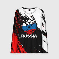 Лонгслив мужской Russia Герб в цвет Флага, цвет: 3D-принт