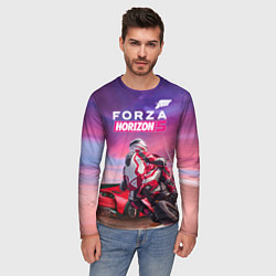 Лонгслив мужской Forza Horizon 5 - sports car and bike, цвет: 3D-принт — фото 2