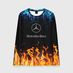 Лонгслив мужской Mercedes-Benz: Вода и Огонь, цвет: 3D-принт
