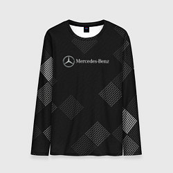 Лонгслив мужской Mercedes-Benz - В клетку, цвет: 3D-принт
