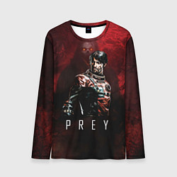 Мужской лонгслив Prey Dark red