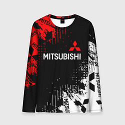 Лонгслив мужской Mitsubishi Sport Pattern, цвет: 3D-принт