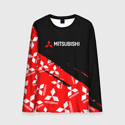 Лонгслив мужской Mitsubishi - Диагональ паттерн, цвет: 3D-принт