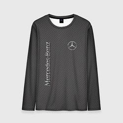 Лонгслив мужской Mercedes карбоновые полосы, цвет: 3D-принт