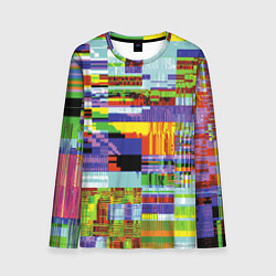 Лонгслив мужской Vanguard glitch fashion pattern 2022, цвет: 3D-принт