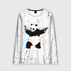 Мужской лонгслив Banksy Panda with guns Бэнкси