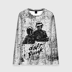 Лонгслив мужской Daft Punk B&W, цвет: 3D-принт