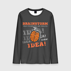 Лонгслив мужской Мозговой Штурм Brainstorm, цвет: 3D-принт