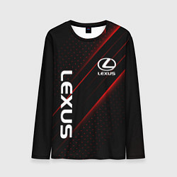 Мужской лонгслив LEXUS ЛЕКСУС КРАСНЫЕ ЛИНИИ