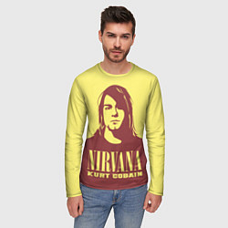 Лонгслив мужской Nirvana - Kurt Cobain, цвет: 3D-принт — фото 2