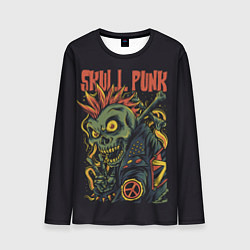 Лонгслив мужской SKULL PUNK Панк, цвет: 3D-принт