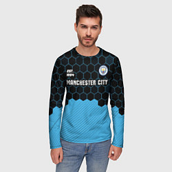 Лонгслив мужской MANCHESTER CITY Manchester City Соты, цвет: 3D-принт — фото 2