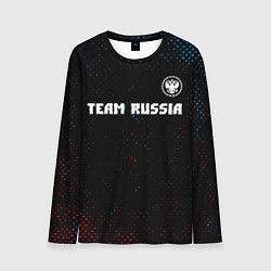 Лонгслив мужской RUSSIA - ГЕРБ Team Russia Потертости, цвет: 3D-принт