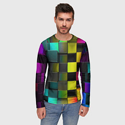 Лонгслив мужской Colored Geometric 3D pattern, цвет: 3D-принт — фото 2