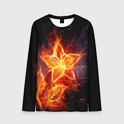 Мужской лонгслив Flower Neon Fashion 2035 Flame