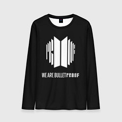 Лонгслив мужской BTS WE ARE BULLETPROOF БТС - мы пуленепробиваемые, цвет: 3D-принт