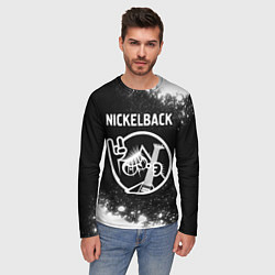 Лонгслив мужской Nickelback КОТ Брызги, цвет: 3D-принт — фото 2