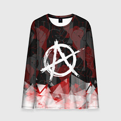 Лонгслив мужской Анархия - гражданская оборона Вперёд, цвет: 3D-принт