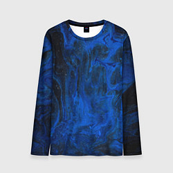 Лонгслив мужской Синий абстрактный дым, цвет: 3D-принт