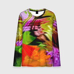 Лонгслив мужской Разноцветная абстрактная композиция Лето Multi-col, цвет: 3D-принт