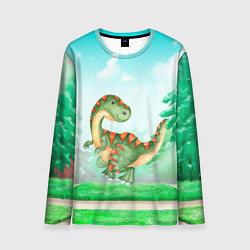 Лонгслив мужской Маленький Динозаврик, цвет: 3D-принт