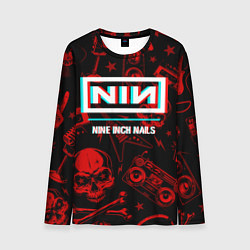 Лонгслив мужской Nine Inch Nails Rock Glitch, цвет: 3D-принт