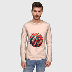 Лонгслив мужской Абстрактный кружок, цвет: 3D-принт — фото 2