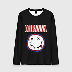 Лонгслив мужской Nirvana гранж, цвет: 3D-принт