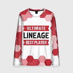 Лонгслив мужской Lineage: красные таблички Best Player и Ultimate, цвет: 3D-принт