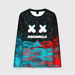 Мужской лонгслив Marshmello logo крапинки