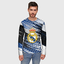 Лонгслив мужской Real madrid Реал Мадрид краски, цвет: 3D-принт — фото 2