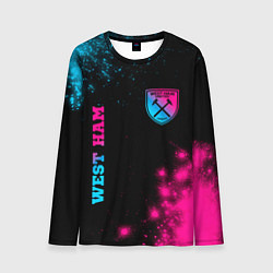 Лонгслив мужской West Ham Neon Gradient, цвет: 3D-принт