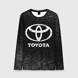 Мужской лонгслив Toyota с потертостями на темном фоне
