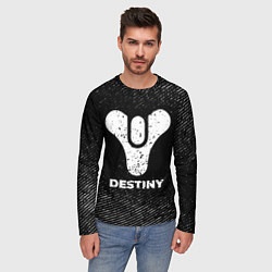 Лонгслив мужской Destiny с потертостями на темном фоне, цвет: 3D-принт — фото 2