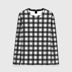 Лонгслив мужской Black and white trendy checkered pattern, цвет: 3D-принт