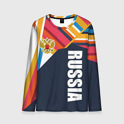 Мужской лонгслив RUSSIA - RETRO COLORS