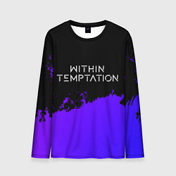 Лонгслив мужской Within Temptation Purple Grunge, цвет: 3D-принт