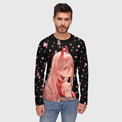 Лонгслив мужской Power Chainsaw Man иероглифы, цвет: 3D-принт — фото 2