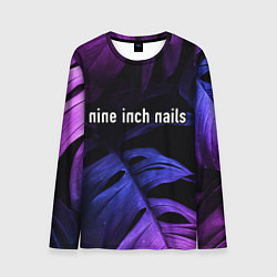 Мужской лонгслив Nine Inch Nails neon monstera