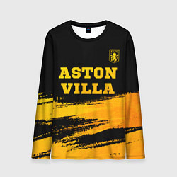 Мужской лонгслив Aston Villa - gold gradient: символ сверху