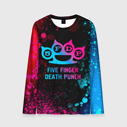 Мужской лонгслив Five Finger Death Punch - neon gradient