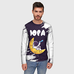 Лонгслив мужской Юра космонавт отдыхает на Луне, цвет: 3D-принт — фото 2