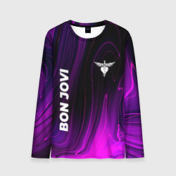 Лонгслив мужской Bon Jovi violet plasma, цвет: 3D-принт