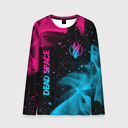 Лонгслив мужской Dead Space - neon gradient: символ и надпись верти, цвет: 3D-принт
