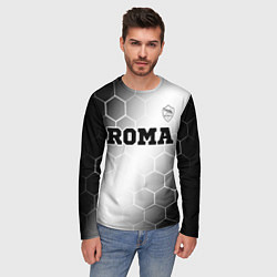 Лонгслив мужской Roma sport на светлом фоне: символ сверху, цвет: 3D-принт — фото 2