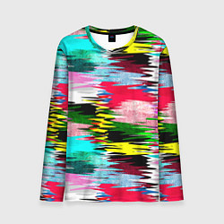 Мужской лонгслив Абстрактный многоцветный неоновый узор