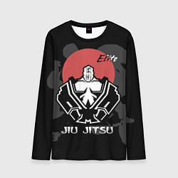 Лонгслив мужской Jiu-Jitsu red sun logo, цвет: 3D-принт