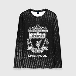 Лонгслив мужской Liverpool с потертостями на темном фоне, цвет: 3D-принт