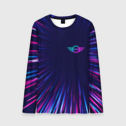 Лонгслив мужской Mini neon speed lines, цвет: 3D-принт