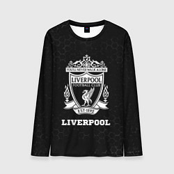 Лонгслив мужской Liverpool sport на темном фоне, цвет: 3D-принт